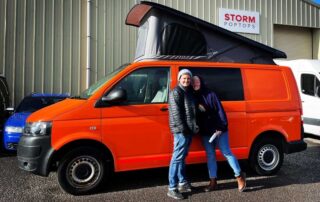 Customers collecting their van